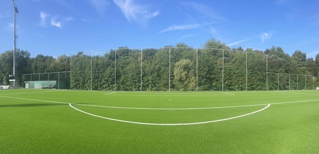 Football pitch with artificial grass surface in Myjava, Slovakia, with use of our SBR granulate