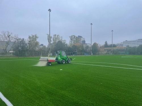 Artificial grass pitch inside the training centre of the most poular Slovak sports club, SK Slovan Bratislava